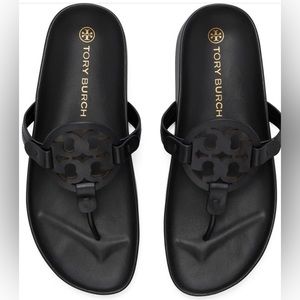 Women’s size 10.5 Tory Burch black Miller Cloud Sandal. Worn Once